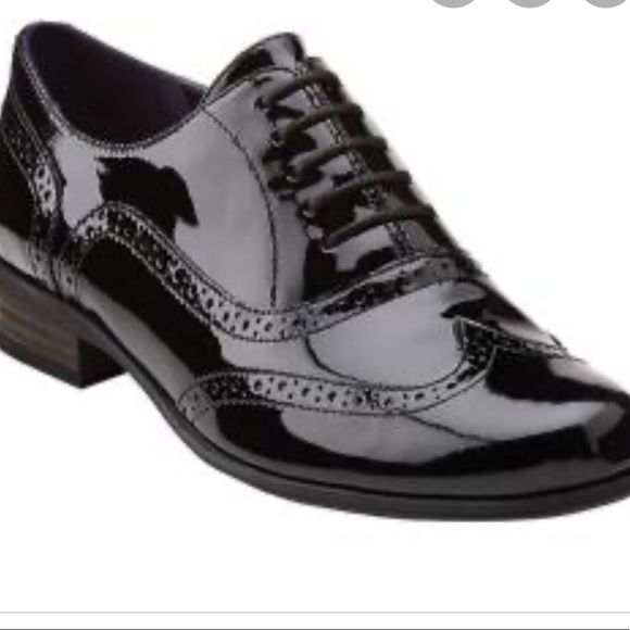 clarks black lace up shoes